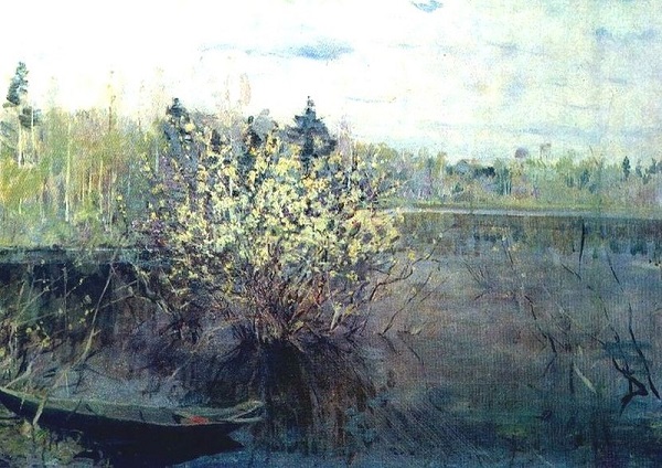 Сочинение по картине Н. М. Ромадина «Вербы в половодье»