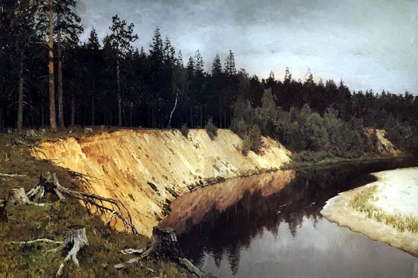 Сочинение по картине И. И. Левитана «Лесистый берег»