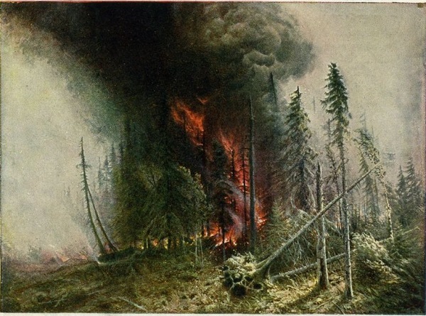 Сочинение по картине А. К. Денисова-Уральского «Лесной пожар»