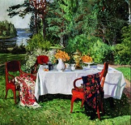 Сочинение по картине С. Ю. Жуковского «Перед террасой»