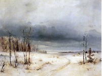 Сочинение по картине Саврасова "Зима"