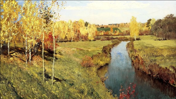 Сочинение по картине Левитана "Золотая осень"