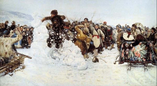 Сочинение по картине "Взятие снежного городка"