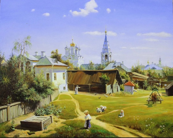Сочинение по картине "Московский дворик"