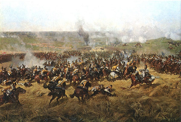 Какой момент Бородинского сражения изображен на фрагменте панорамы А.Ф. Рубо
